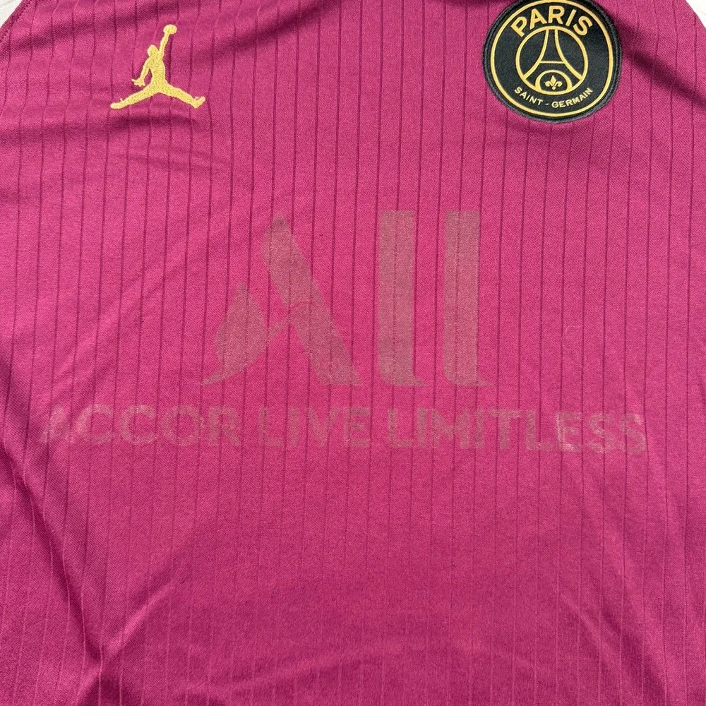 Jordan PSG Soccer Jersey Mens Large Bordeaux 2020/21 Third Kit Paris
